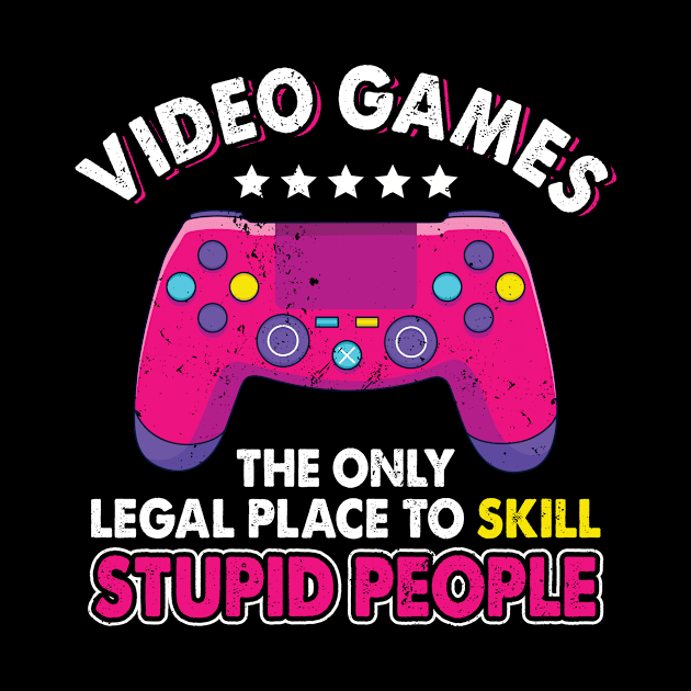 Video Games Ruined My Life Funny Gaming Lover Controller Gamer by funkyteesfunny