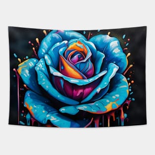 Splash Blue Rose Tapestry