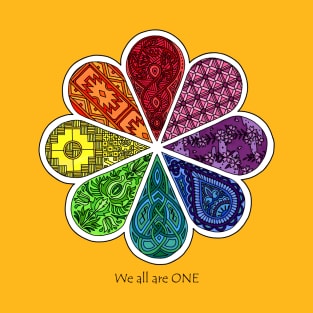 We All Are One Color Wheel T-Shirt