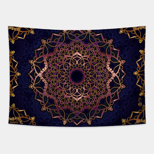 Ornamental mandala Tapestry by HagalArt