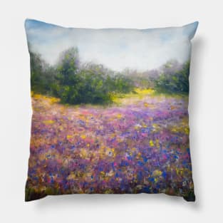 Wild flowers meadow Pillow