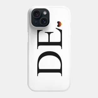 DE with German Flag Heart Phone Case