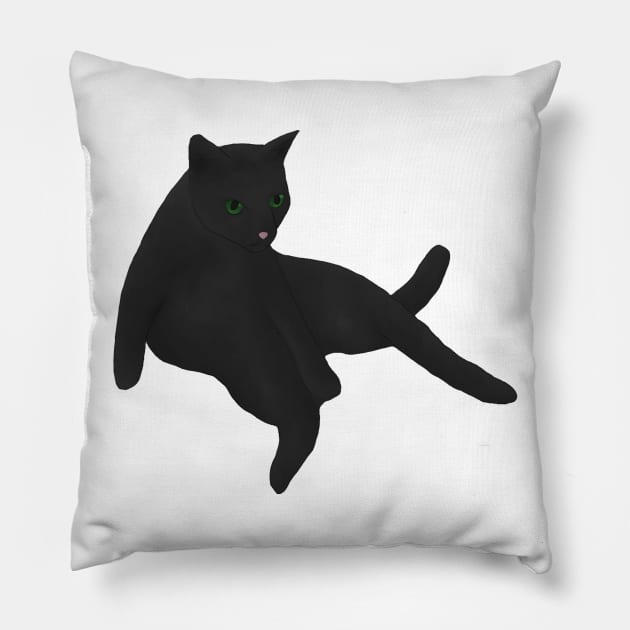 Cat Lounging Pillow by alxandromeda
