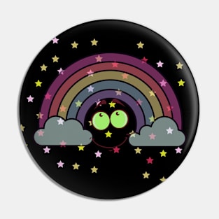 Dark Rainbow and Star Pin