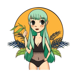 Sexy Tropical Anime girl T-Shirt