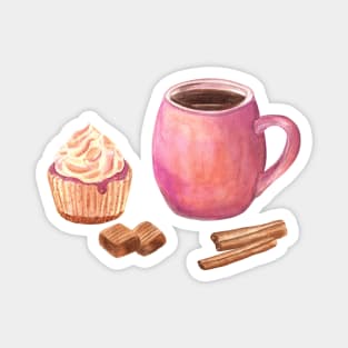 Cupcake and coffee Magnet