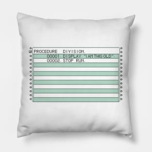 Pixel Green Bar COBOL Pillow