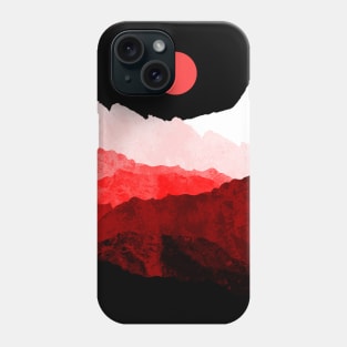 The red sun and hills Phone Case