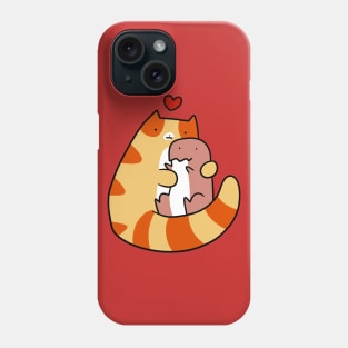 Tabby Loves T-rex Phone Case