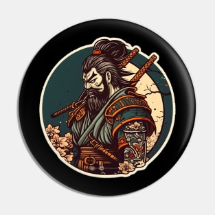 Samurai Warrior Design Pin