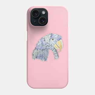 Grey parrot watercolour Phone Case