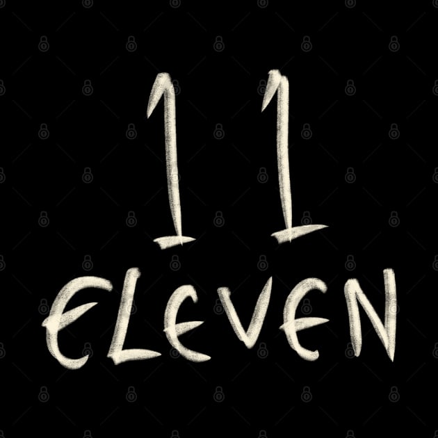 Hand Drawn Letter Number 11 eleven by Saestu Mbathi