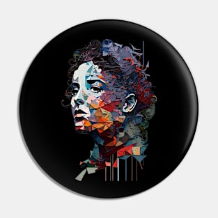 Woman Art Portrait Pin