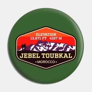 Jebel Toubkal - Morocco - Summit Mountain Trekking Badge Pin