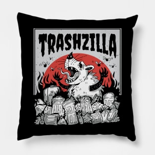 Trashzilla Funny Opossum Pillow