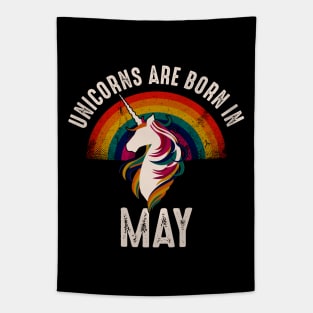 Unicorns Are Born In May Tapestry