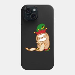 Cute Christmas Nice Elf Sloth Phone Case