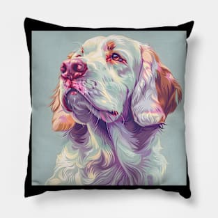 Clumber Spaniel in 80's Pillow