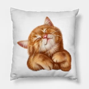 vintage-cute cat Pillow