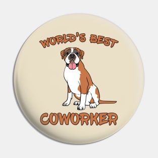 Boxer World's Best Coworker WFH Pin