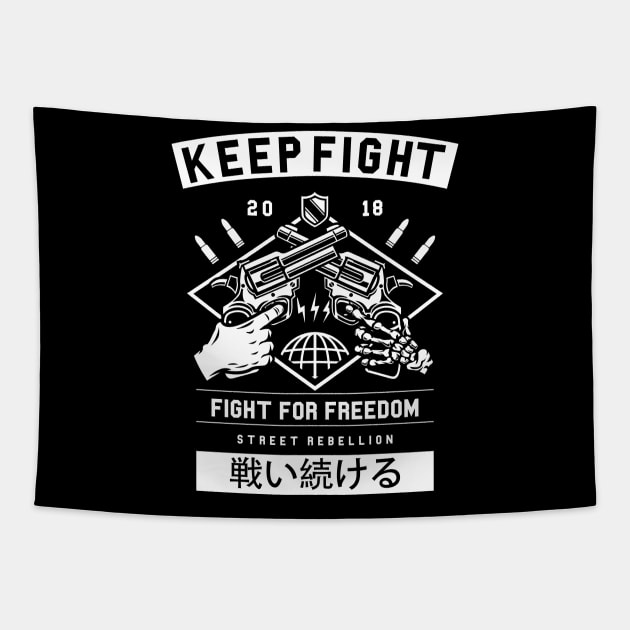 Keep Fight Tapestry by Z1