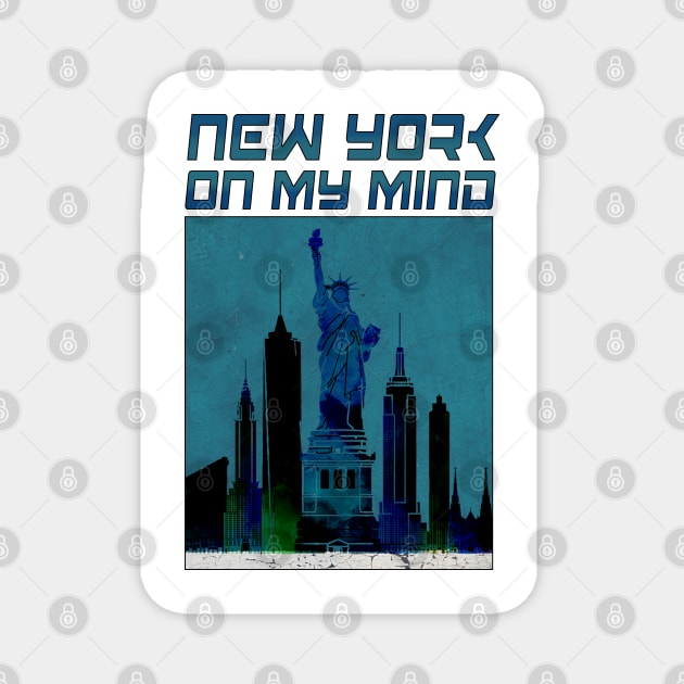 i love newyork t-shirt Magnet by adouniss