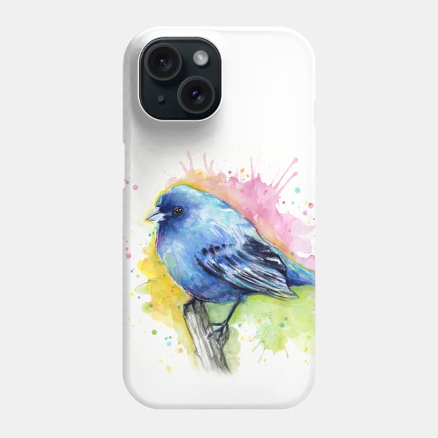 Indigo Bunting Phone Case by Olechka