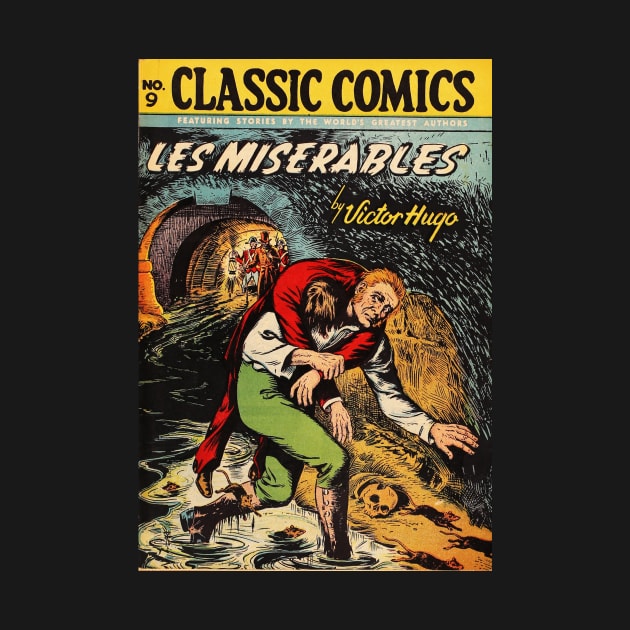 HIGH RESOLUTION Les Miserables Victor Hugo Vintage Comic Book Cover by buythebook86