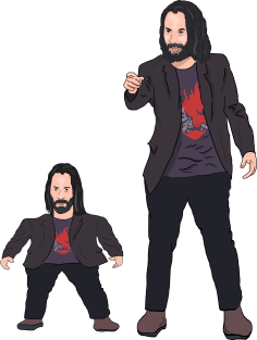 Mini Keanu Reeves & Breathtaking Keanu Reeves Meme Magnet