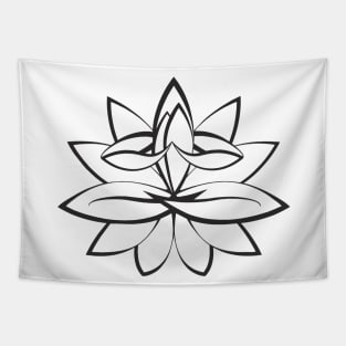 The Lotus in the Lotus (black) Tapestry