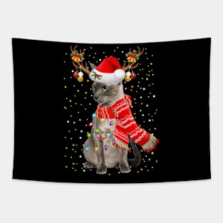 Tonkinese Cat Christmas Tapestry