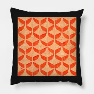 Orange paper pattern art 23 regular grid Pillow