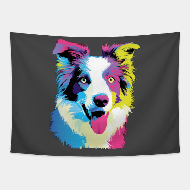 Border Collie Pop Art - Dog Lover Gifts Tapestry by PawPopArt