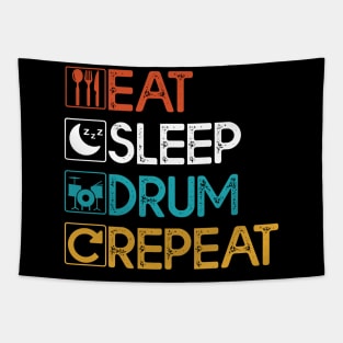 Eat Sleep Drum Repeat Gift Drum Lovers Gift Tapestry