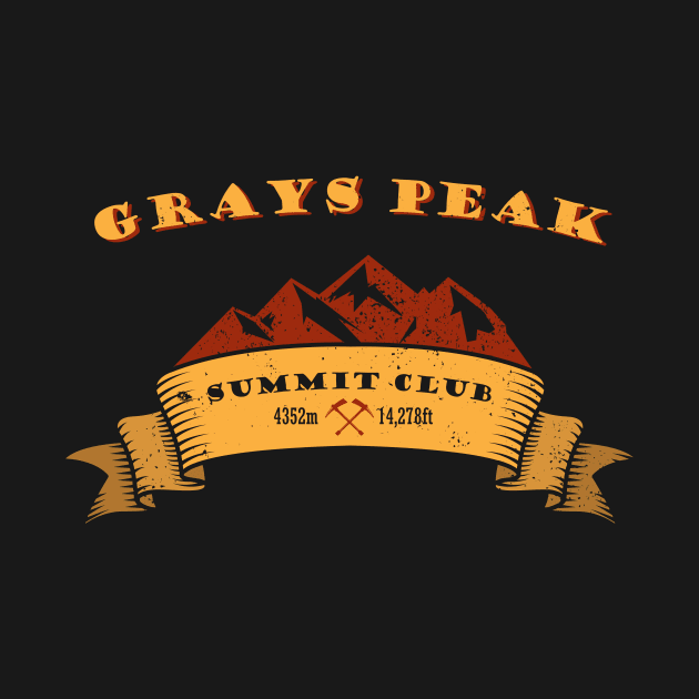 Grays Peak Summit Club Mountaineer Gift by Dolde08