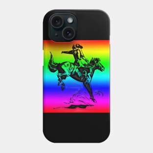 Western Era - Cowboy on Horseback 7 Phone Case