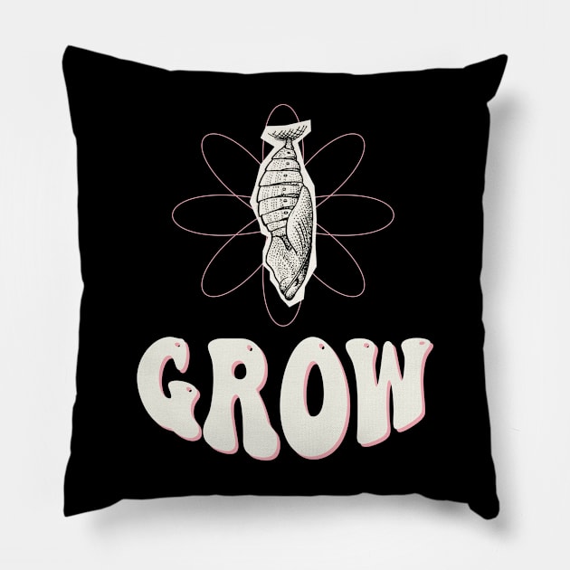 Grow Brutalism Cocoon Digital Art Pillow by syahrilution