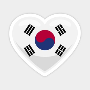 South Korea Flag Heart Magnet