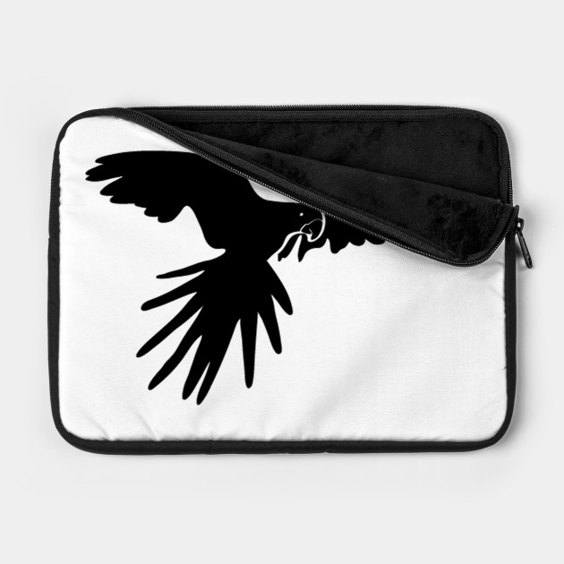 Flying Parrot Silhouette Parrot Laptop Case Teepublic