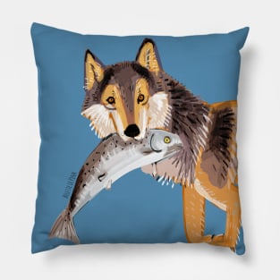 Totem Coastal wolf (Vancouver Wolf) #1 Pillow