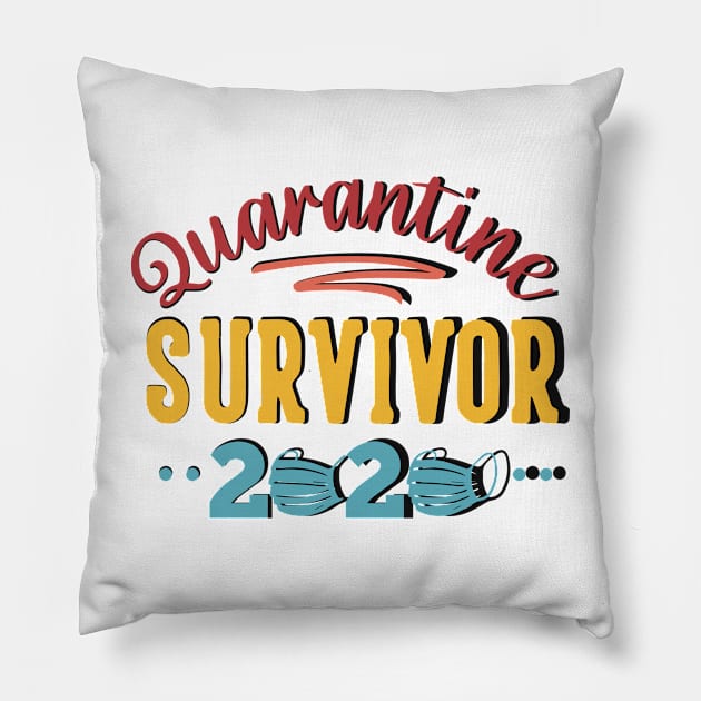 Quarantine survivor 2020 t-shirt Pillow by marina63