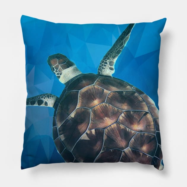 Sea Turtle Pillow by PhotoArts