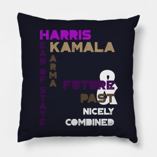 Kamala Harris Past and Future Pillow