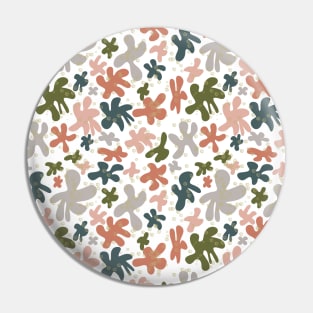 Floral Doodles on White Pin