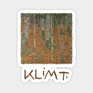 Birch Forest by Gustav Klimt Magnet