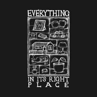 Everything in it’s Right Place - Illustrated lyrics - Inverted T-Shirt