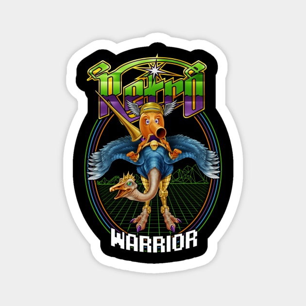 Retro warrior Magnet by kennsing