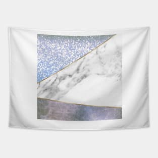 Arty silver glitter marble Tapestry