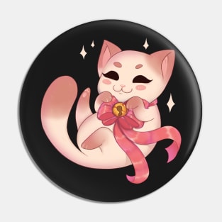 Cute kitty cat with a ribbon Pin