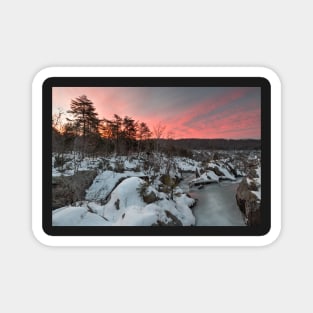 Great Falls Winter Twilight Magnet